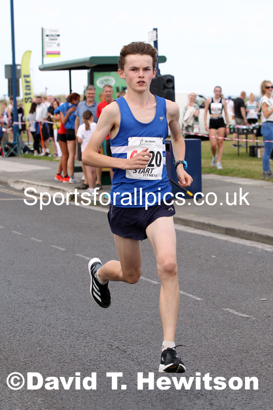 Mens under-17s 2021 Northern 6 and 4 Stage and Young Athletes Road Relays, Redcar. Photo: David T. Hewitson/Sports for All Pics